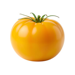Isolated Realistic Yellow Tomato on Black Background