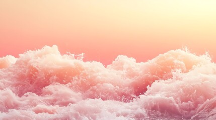 Pink Ocean Wave Crashing Water Surface with Light Background Design