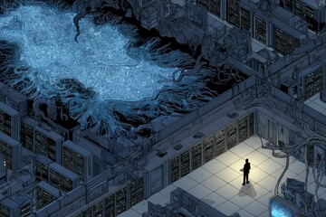 High Tech Data Center Network Visualization