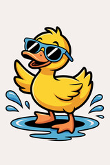 Funny Rubber Duck vector illustration