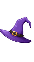 Pixel Art Illustration of Purple Witch Hat