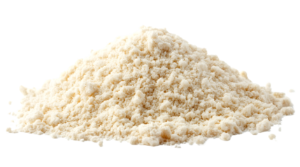 Organic Coconut Flour on White Background for Culinary Creations and Healthy Cooking