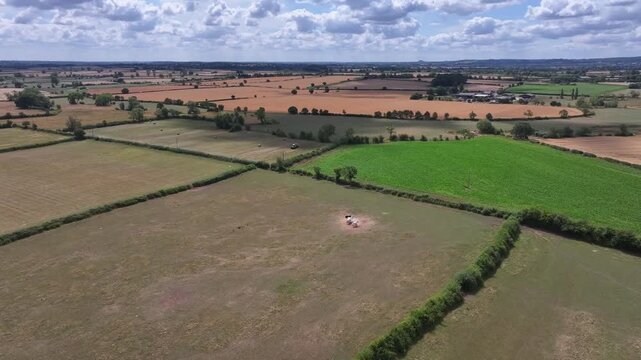 A flight over the countryside in Leicestershire near Sheepy Magna. Sunshine
