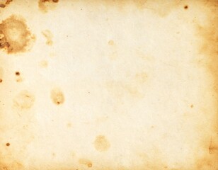 Vintage aged paper texture with brown coffee stains and worn edges. Old parchment background for a grunge or retro design concept.