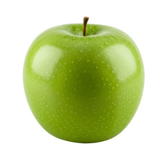 Realistic Isolated Green Apple On Transparent Background