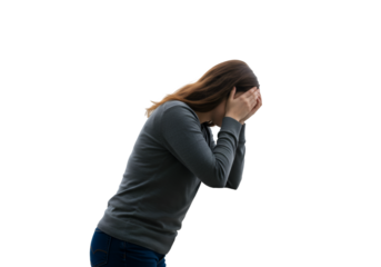 Photo of Sad Woman With Hands on Her Face