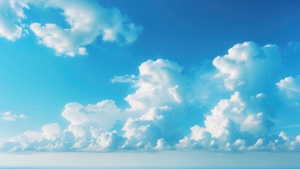 Clouds in the sky with blue and white colors, high and fluffy, during daytime.