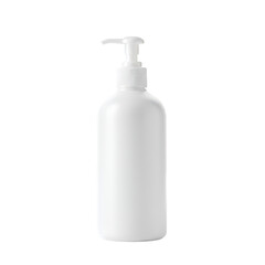 Realistic White Pump Bottle Isolated on Transparent Background