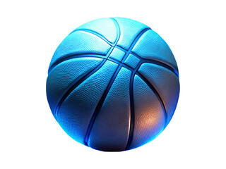 Fototapeta premium basketball with glowing blue light png image on transparent background