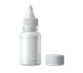  Glue bottle with cap isolated on white background
