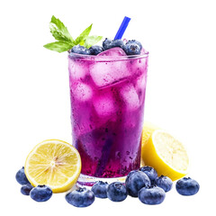 Blueberry Lemonade isolated [Transparent Background PNG].