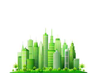 Fototapeta premium green city png image on transparent background