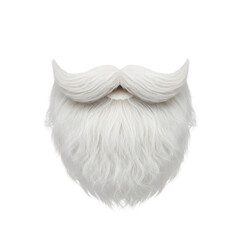 Obraz premium Realistic Illustration of White Santa Beard Isolated