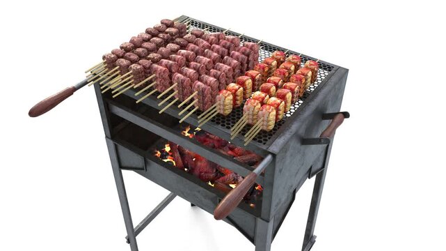 Chicken Seekh Kabab On BBQ