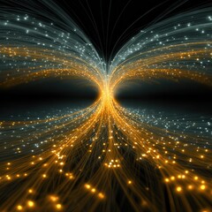 Abstract Light Trails with Vibrant Colors and Dynamic Energy Flow