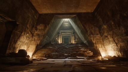 Ancient Hidden Chamber Inside the Pyramid at Deep Mystical Location