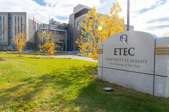 ETEC Building in University at Albany Uptown Campus. Albany, NY, USA, November 12, 2023. ETEC is the largest instructional building in the University at Albany. 