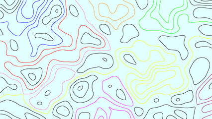 Obraz premium vector illustration design of a topographic background 