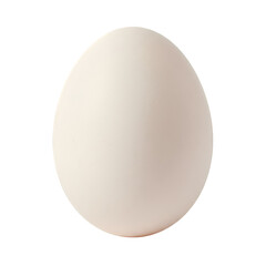 Single White Egg Isolated on Transparent Background