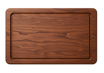 Realistic 3D Illustration Empty Wooden Cutting Board