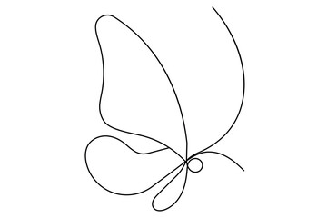 Butterfly continues one line art