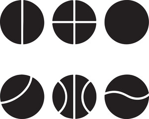 Obraz premium Basketball silhouettes vector, Set of basketball icon silhouette vector illustration 