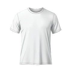 Fototapeta premium Realistic Illustration of White T-Shirt Isolated on Transparent Background