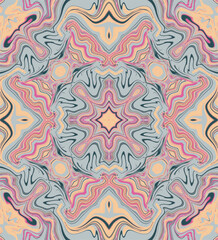 abstract mandala flame pattern