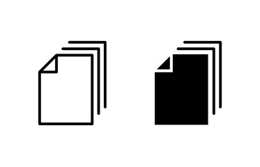 Document icon. Blank paper symbol