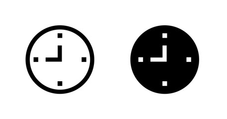 Clock and time icon