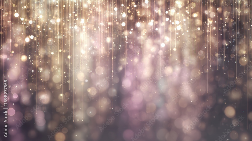 Poster a mesmerizing background of shimmering lights and bokeh effects, perfect for adding a touch of elega