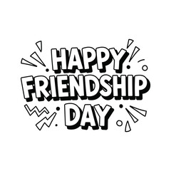 Happy international friendship day typography vector illustration