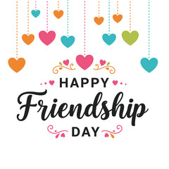 International Friendship Day card, poster. Vector
