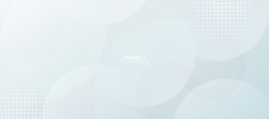 Abstract white background. Modern circle lines pattern. Minimal geometric design. Futuristic concept. Suit for cover, poster, banner, brochure, header, presentation, web, flyer