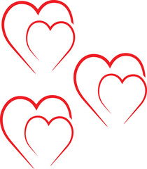 vector illustration of red heart