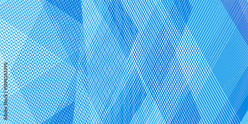 Aufkleber Abstract geometric background with diagonal blue lines creating dynamic patterns and modern architectural shapes on a white backdrop.eps10
