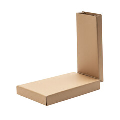 Two Brown Cardboard Boxes Isolated Background