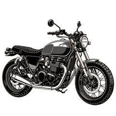 Retro Motorcycle Silhouette