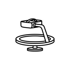 Metaverse VR headset icon with circular base for virtual experiences