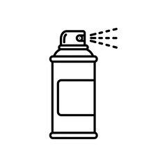 Personal hygiene spray can icon with spray effect