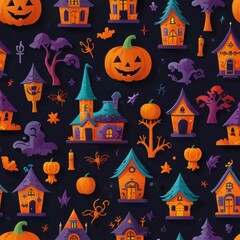 halloween seamless background