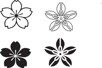 Cherry blossom flower motifs sakura floral