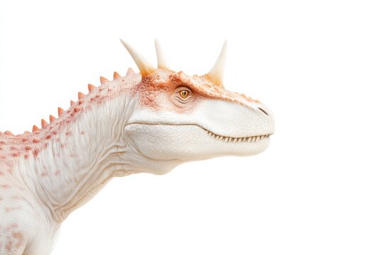 Detailed ceratosaurus rendering with unique horns and scales