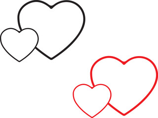 set of red heart ,set of red hearts ,set of hearts ,heart, love, valentine, hearts, symbol, vector, shape, illustration, day, romance, design, red, set, icon, art, holiday, romantic, decoration, card,