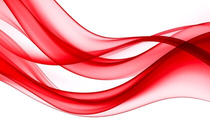 Naklejka premium Abstract red flowing ribbons
