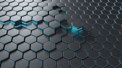 High-Tech Hexagon Pattern in Dark Tones