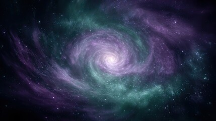 Spiral Galaxy With Vibrant Colors In Deep Space