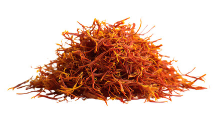 Naklejka premium Saffron Threads in a Pile on Transparent Background