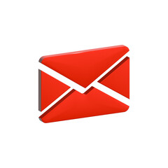 mail symbol icon render in transparent