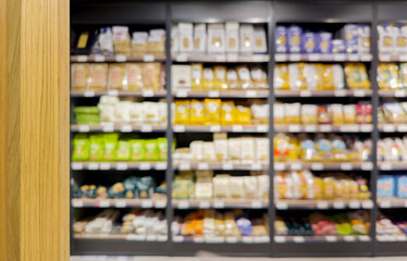 choosing spaghetti in a supermarket	
